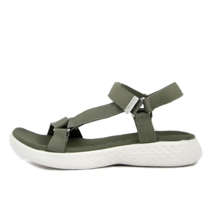 TAMARIS, sandale, chaussure femme, textile vert clair, plateforme