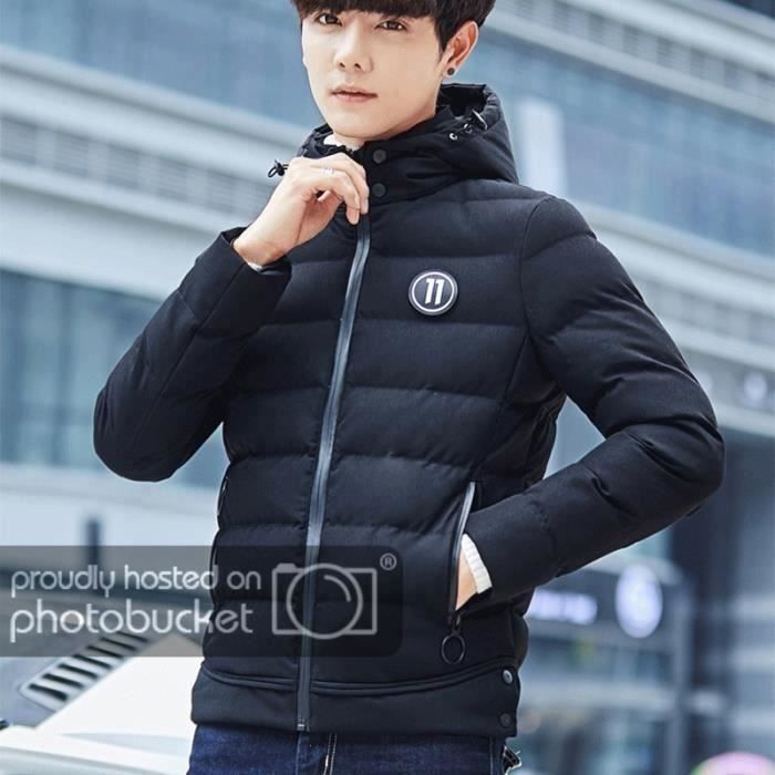 XYXK Manteau D'hiver Pour Homme écharpe Coupe-vent épaisse Veste Longue En Coton Décontracté Chaud Vêtements D'extérieur Pour Homme Veste Slim Fit Manteau Trench Pour Homme (couleur : Rouge Vin