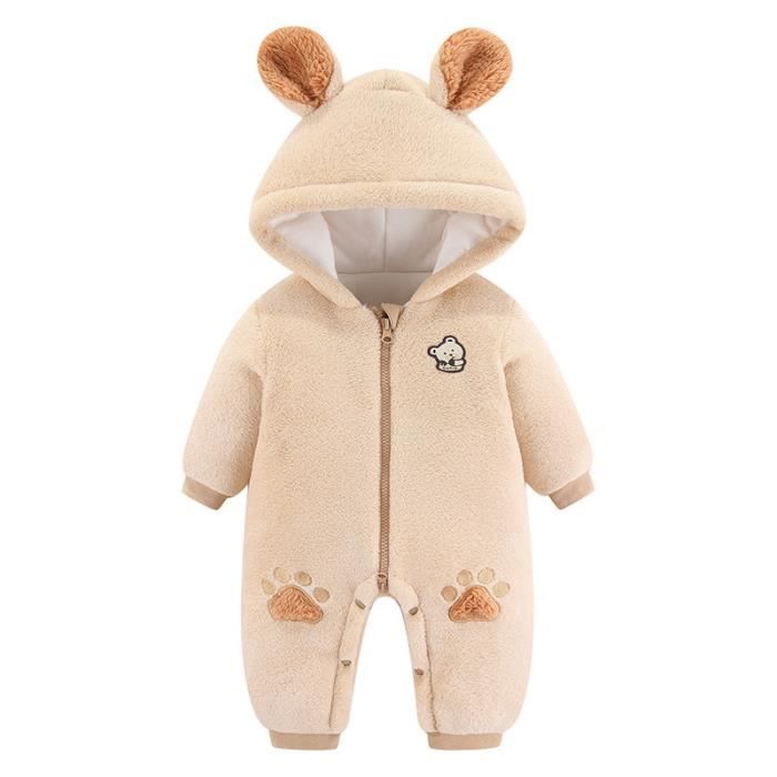 Manteau Hiver Bebe Barboteuses Pyjama Chaud Nouveau Ne Vetements En Flanelle Combinaison Bebe Kaki Kaki Cdiscount Pret A Porter