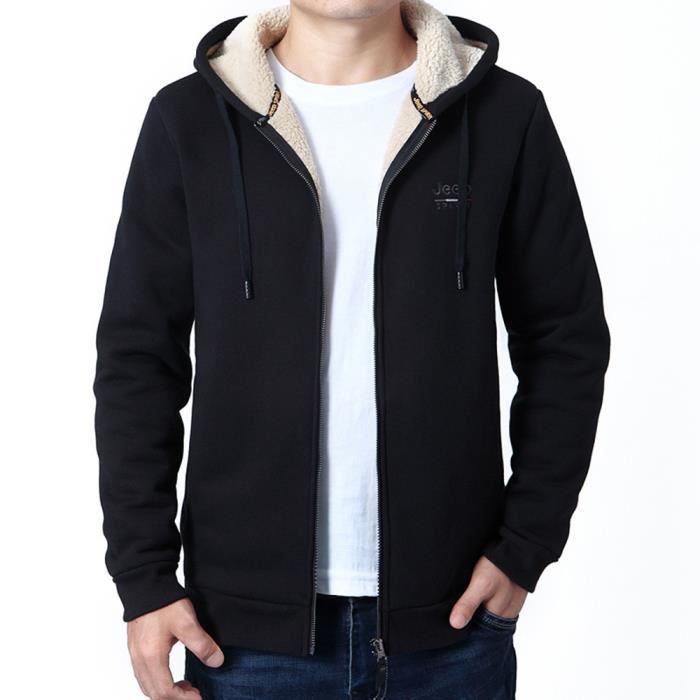 Arrow - Sweat à capuche zippé doublé en polaire pour Homme