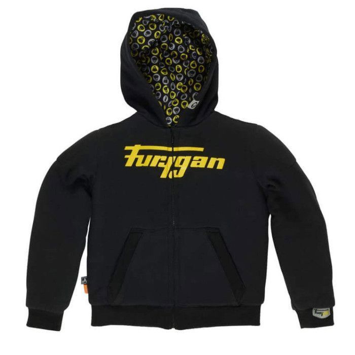 Blouson moto enfant Furygan Luxio noir jaune fluo 12 ans