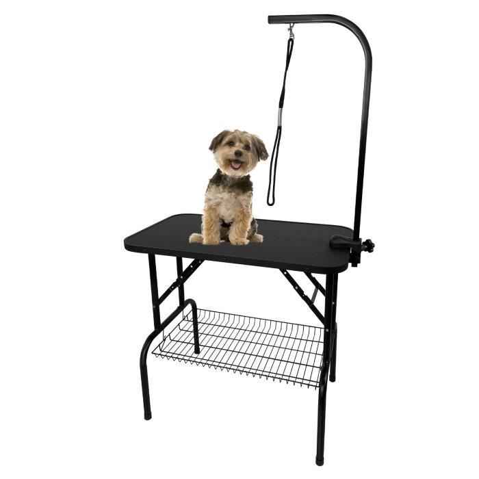 NAIZY Table de Toilettage Pliante pour Chien 80x50x155cm Table de Soins pour Chats Réglable en Hauteur