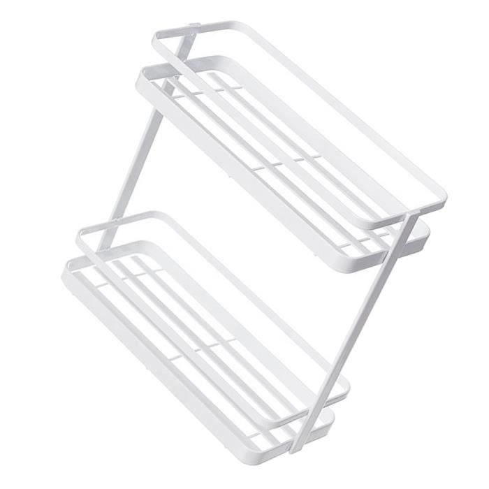 COSTWAY Lot De 2 Étagère Rangement Mince à 4 Niveaux, Desserte Cuisine