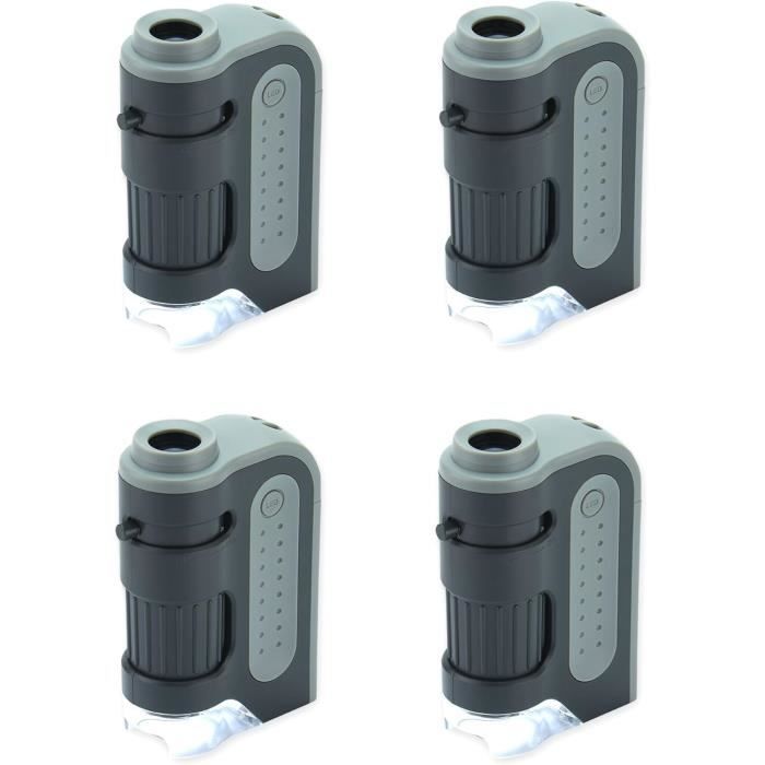 Tyenaza 60X Mini Microscope, 60X Mini Microscope de Poche Bijoux Loupe Loupe Verre LED UV Lumière Poche Loupe Loupe Loupe