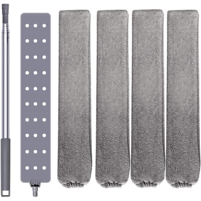 MASTERTOP Plumeau à Poussière Lavable Avec Manche Long 2,5M Plumeau