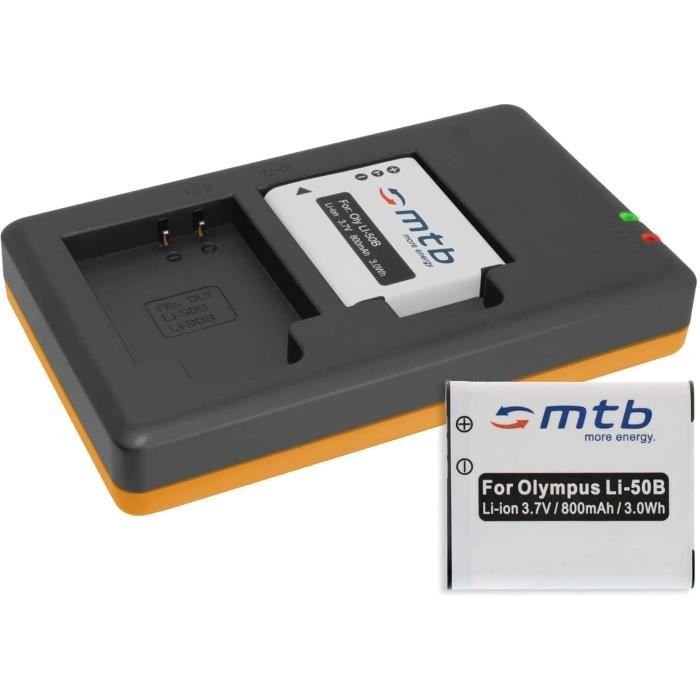 Kit 2 Batterie + Caricabatteria Da Rete E Auto Per Olympus Li-40B / Li-42B – Compatibile Con FE, µ, TG, VG, VR, X - 3