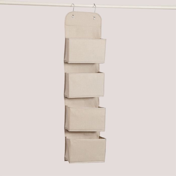 Organiseur de porte à suspendre avec Crochet et 4 compartiments - Sac de rangement Organiseur de porte à suspendre avec Crochet et 4 compartiments - Sac de rangement