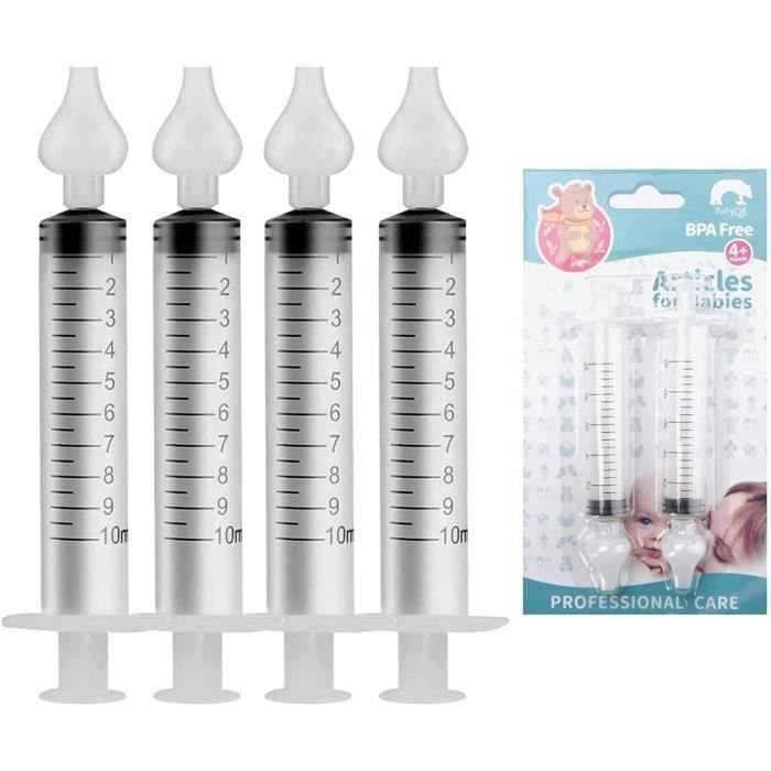 Mouche bébé seringue nasale 10ml, Embout d'Aspiration Nasale en Silicone  Nettoyable Réutilisable : : Bébé et Puériculture