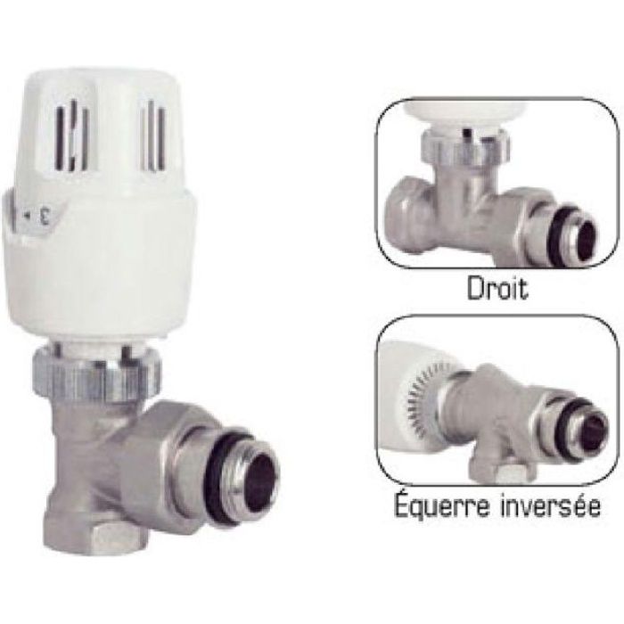robinet thermostatique tete 220 15x21 equerre inv cdiscount bricolage