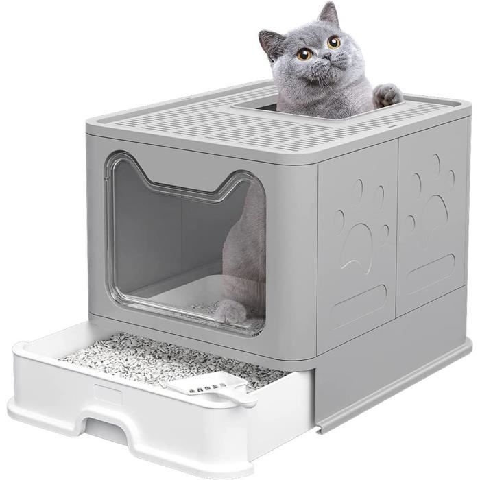 Bac à litière pour chats Catit 46 x 55 x 45 cm Avec couvercle Jumbo Gris Plastique
