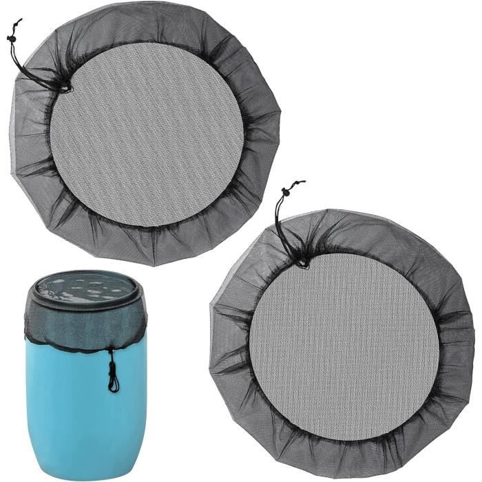 2 Pcs 95cm Filet Pour Citerne De Pluie, Filet De Protection Pour Tonneau De Pluie Avec Cordon De Serrage Protection Contre Les Moustiques Et Les Feuilles 92001656