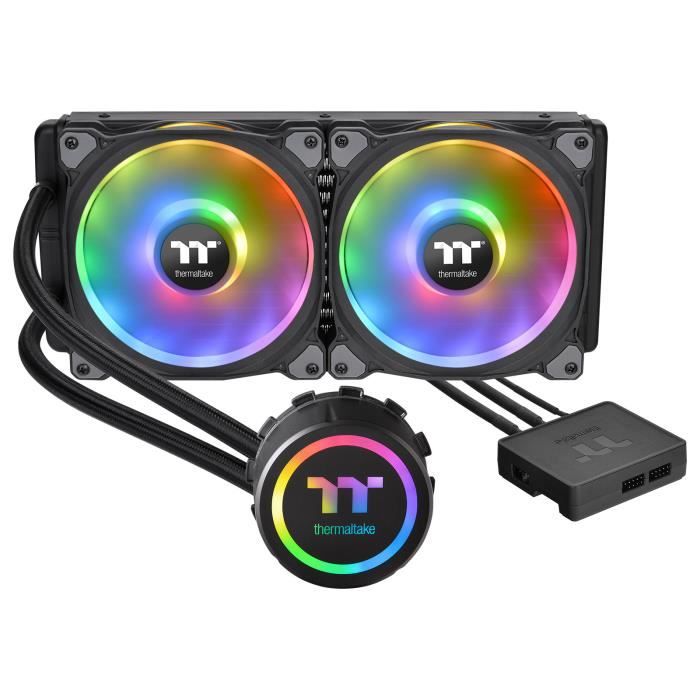 Thermaltake Floe DX RGB 280 TT Premium Edition - Kit de Watercooling 280 mm tout-en-un pour processeur avec rétroéclairage RGB (
