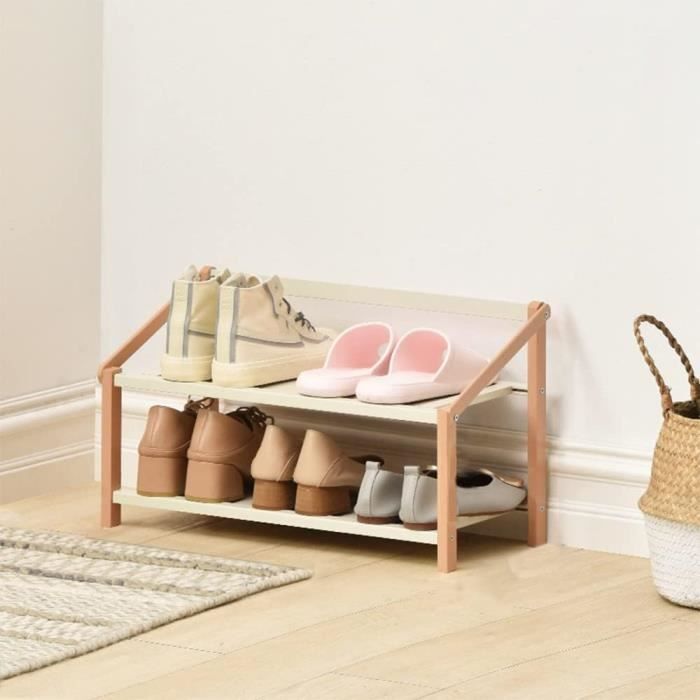 NYGGTYK Lot De 5 Range-Chaussures Porte-Chaussures Réglables Double Couche – Organisation Astucieuse Pour Placard Et Armoire