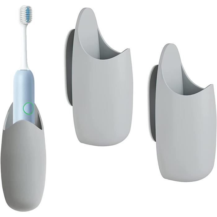 HOSSOM Lot De 2 Porte-Brosses à Dents Avec Tasse - Organisateur Salle De Bain Multifonctionnel Amovible Et Anti-Humidité