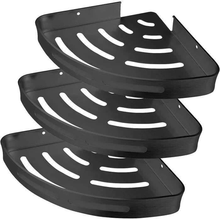 Panier d'angle de douche noir GoodHome Elland