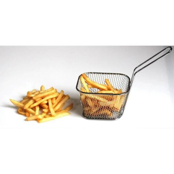 DX08286Mini Fry paniers en acier inoxydable friteuse Basket Strainer