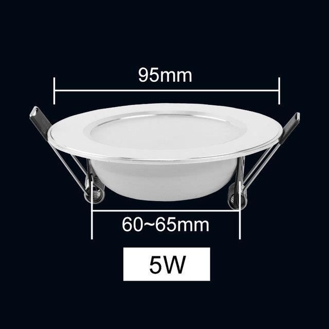 Lot de 10 Spots LED Encastrable Rond 5W - Blanc Froid 6500K - Maison