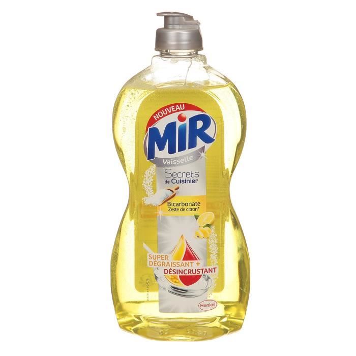 MIR Liquide vaisselle Secrets de cuisinier - Bicarbonate et zeste de citron  - 500 ml