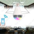 TD® Ampoule Haut parleur bluetooth connectée intelligente colorée LED contrôle éclairage maison changement couleur lampe ambiance-1