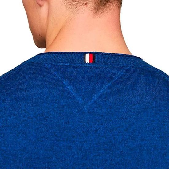 Pull Bleu foncé Homme Tommy Hilfiger Mouline Organic Bleu