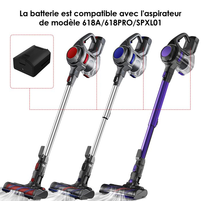Batterie pour Aspirateur Balai sans Fil SPXL01-618Pro-2200 mAh