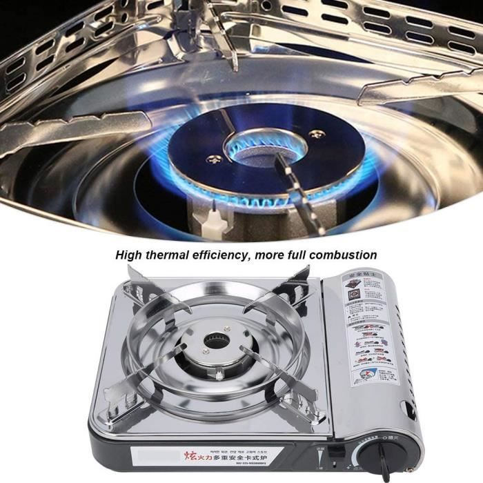 Réchaud à Gaz Portable Odoland 3800W - Design Coupe-vent Et Pliable - Pour Camping, Randonnée Et Pique-nique Réchaud à Gaz Portable Odoland 3800W - Design Coupe-vent Et Pliable - Pour Camping, Randonnée Et Pique-nique
