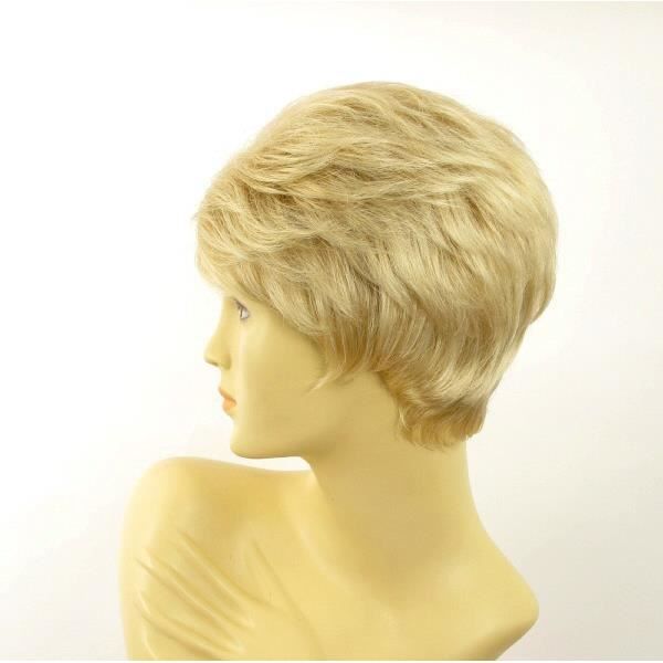 Perruque Courte Blonde Dorée Clair VALENTIA LG26 - Synthétique Bouclée, Taille Moyenne, Neuve Avec étiquette