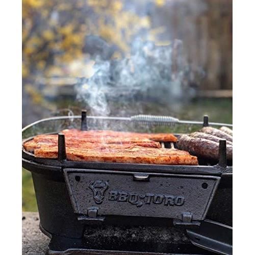 BBQ-Toro - Barbecue en fonte avec grille de cuisson - 50 x 25 x 23 cm -  Grill de camping au charbon de bois style Hibachi - Cdiscount Jardin