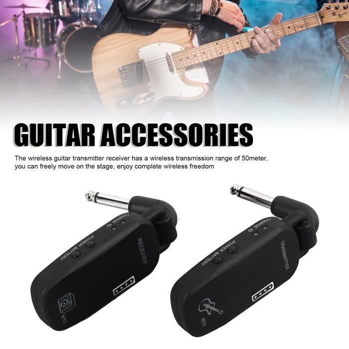Système Sans Fil Pour Guitare électrique - Émetteur/récepteur Rechargeable - Portée 50 M