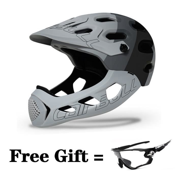 Casque de velo tout terrain pour adultes CAIRBULL CB49 Gray A Blanc VTT Mentonniere amovible Cdiscount Sport