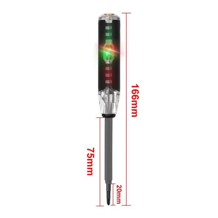 Tournevis Cruciforme Lot De 2 Tournevis Magnétiques 2 En 1 à Couple élevé - Tournevis Testeur De Courant - Tournevis De Test électrique - Ponctuel Lot De Tournevis