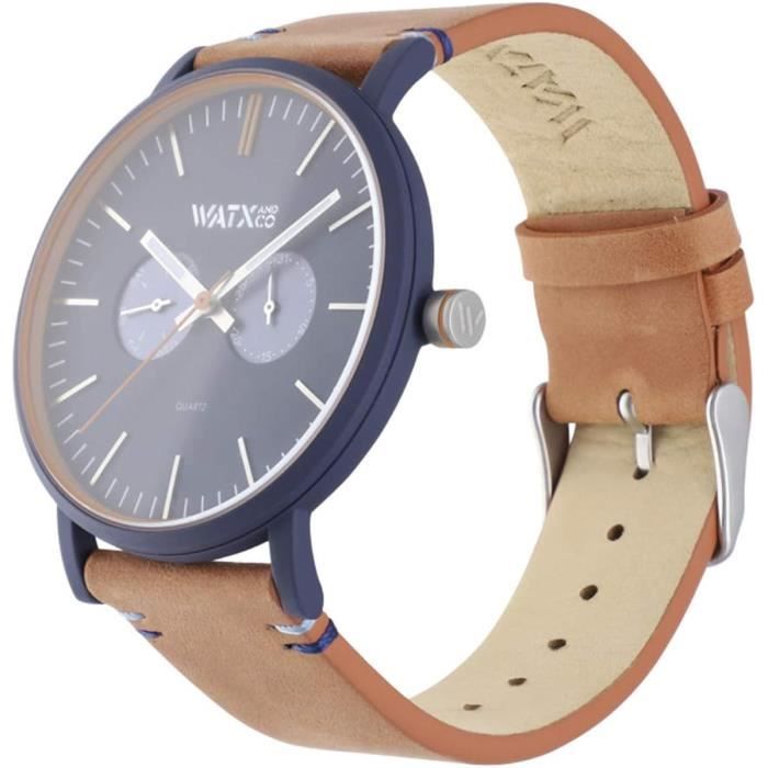Montre homme marron et bleu 2025