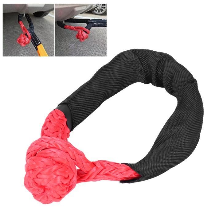 Rosvola 21 Tonnes Manille souple – Lot de 2 cordes de récupération de route synthétiques robustes pour voile, SUV, remorquage tout-terrain, VTT Rosvola 21 Tonnes Manille souple – Lot de 2 cordes de récupération de route synthétiques robustes pour voile, SUV, remorquage tout-terrain, VTT