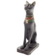 BASTET CHATTE NOIRE SCULPTURE STATUE LOT DE 2