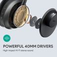 AUKEY Casque Bluetooth sans Fil 18h  Autonomie écouteurs stéréo Pliables Hi-FI Écouteurs avec Microphone Intégré EP-B52-2