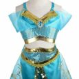 Déguisement Princesse Jasmine Aladdin - JS One - Sequin Cosplay - Bleu - Fille - 8 ans et plus-2