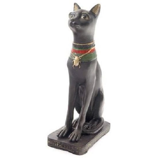 Lot De 2 Statues Bastet, Chatte Noire, Sculpture égyptienne En Résine, Style Antique