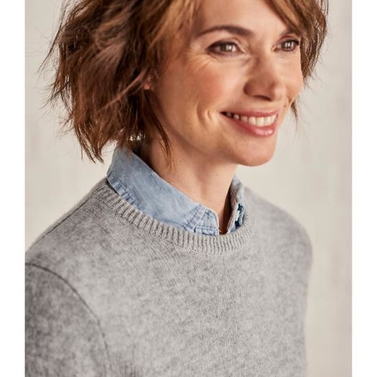 Femme Laine dagneau Wool Overs Pull /à col Rond