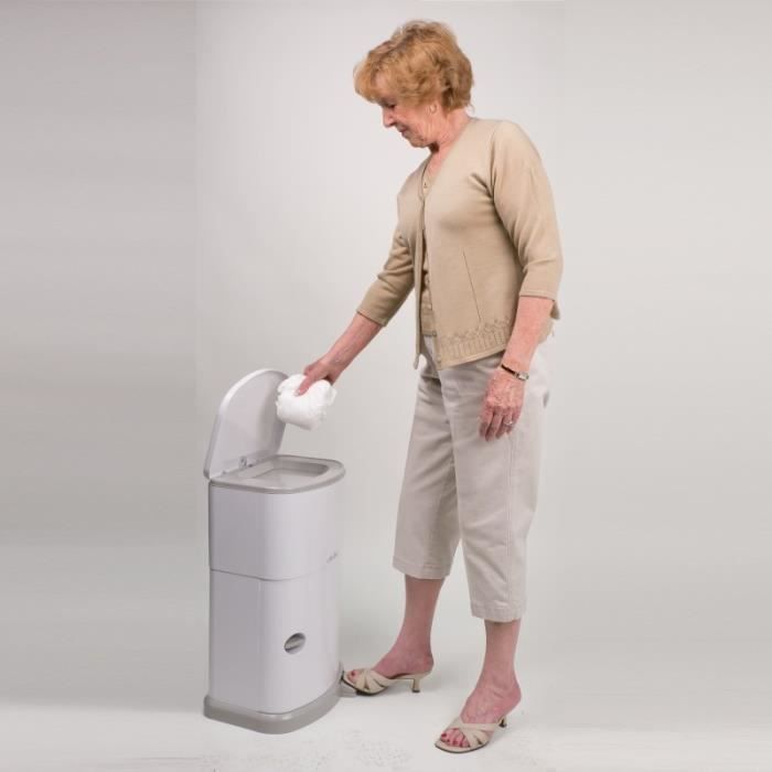 Poubelle anti-odeur pour déchets incontinence Janibell Gris 26,7 cm -  Cdiscount Au quotidien