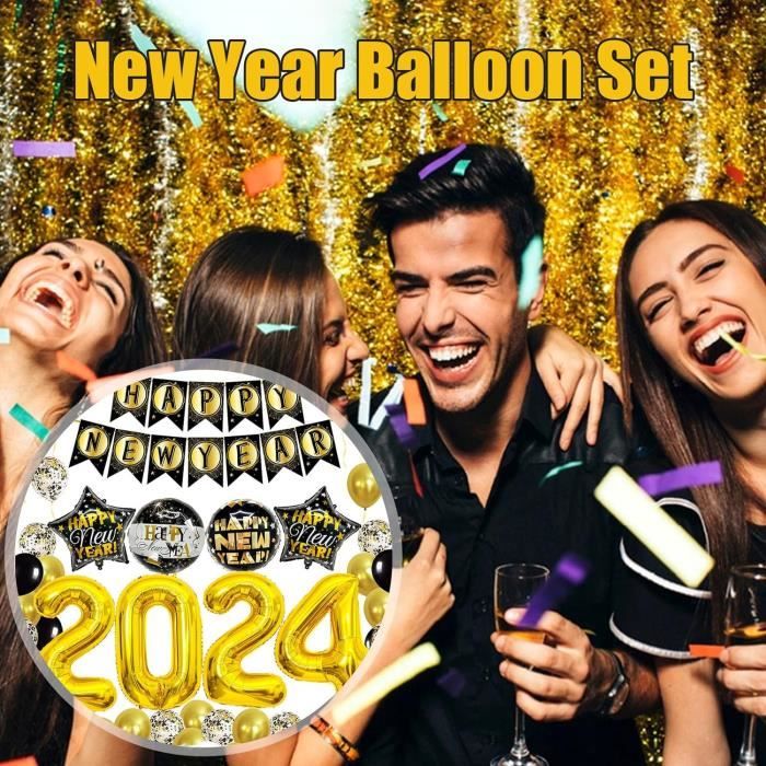 Décorations Nouvel An 2024, Lot De 48 Cotillons Nouvel An 2024, Nouvel An  Nappes Photo Booth Props Argentées Ballons Rideaux[u9328] - Cdiscount Maison
