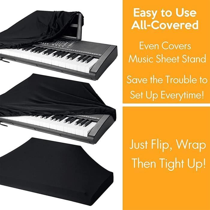 Housse Anti-poussière Pour Clavier Piano 88 Touches - Lot De 2 - Protection Pour Piano Numérique