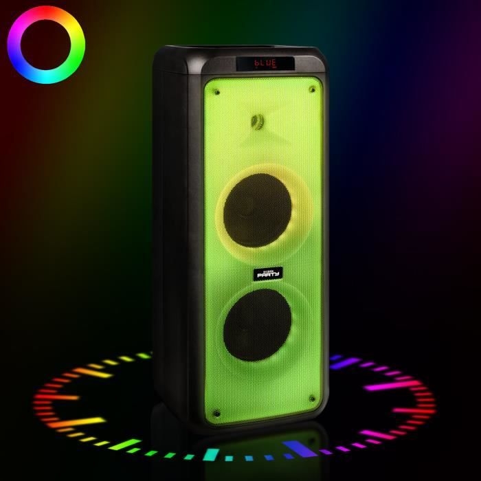 Enceinte bluetooth® party lite lumineuse outdoor ipx54 party