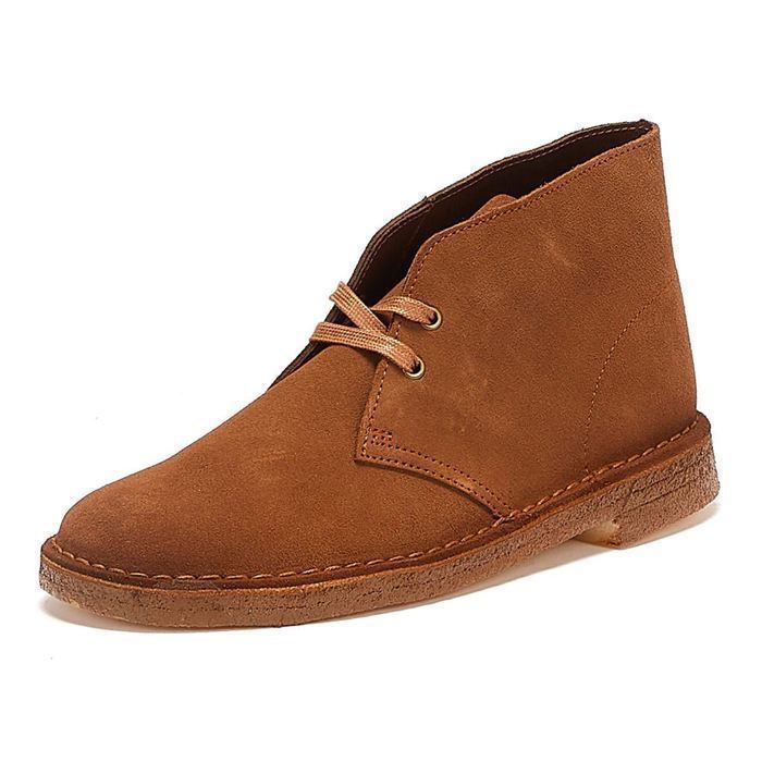 Bottes homme en daim couleur cola Cognac Cdiscount Chaussures
