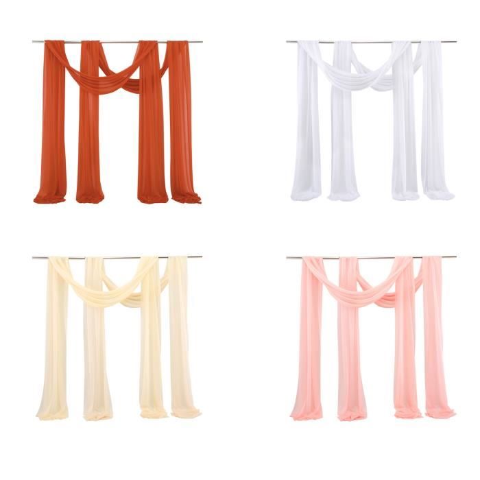 Omabeta Draperie d’arc de mariage Arche de mariage en mousseline de