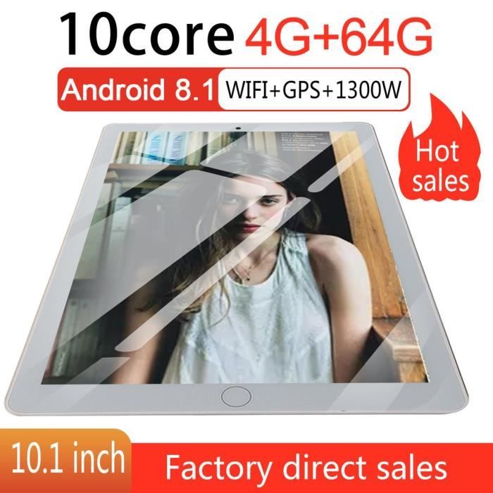 10.1 pouces tablette PC 4G + 64G Android 8.1 suuport2