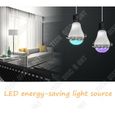 TD® Ampoule Haut parleur bluetooth connectée intelligente colorée LED contrôle éclairage maison changement couleur lampe ambiance-3