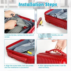 DOITOOL Lot De 2 Poignées De Rechange Pour Valise Valise De Voyage