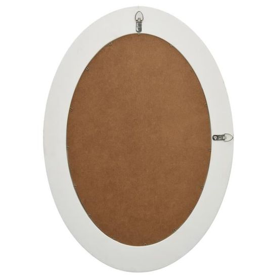 Pedkit Miroir Mural Miroir Pour Salle De Bain Ou Dressing Style Baroque Ovale 50x70 Cm Blanc