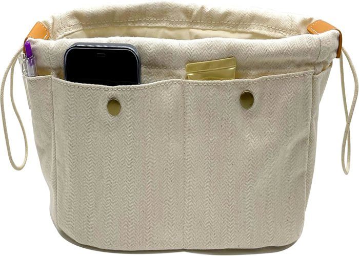 Organisateur De Sac En Feutre Pour Femme - Multi-poches, 29x15x18 Cm, Rangement Pratique Sac à Main, Trousse, Accessoires - Noir - 3