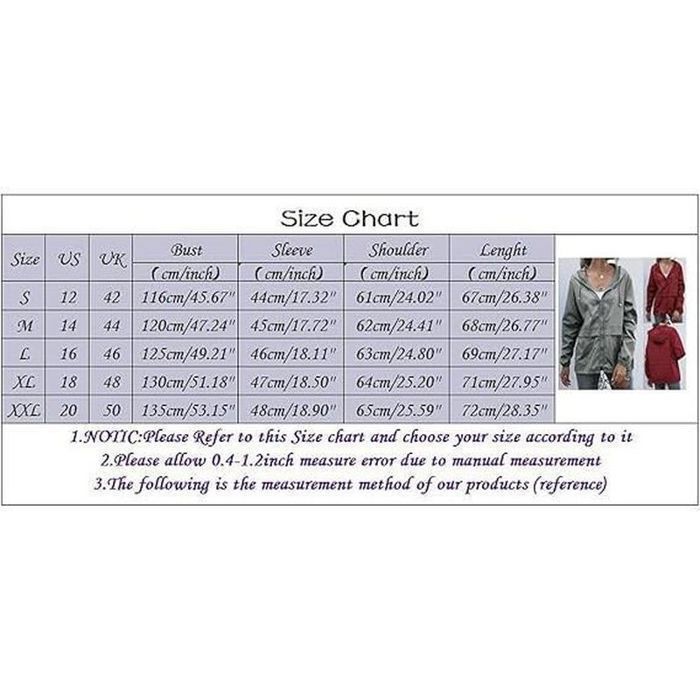 Coupe Vent Femme Impermeable Veste De Pluie Avec Capuche LéGèRe